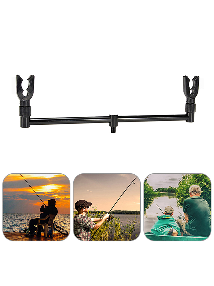 

Aluminum Alloy Fishing Rod Crossbar Stand Brackets with Heads Adjustable, 45cm, 501 Original