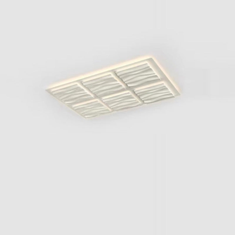 Contemporary Nordic Geometric Iron Aluminum LED Flush Mount Ceiling Light For Bedroom