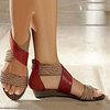 Women's Casual Colorblock Woven Sandals