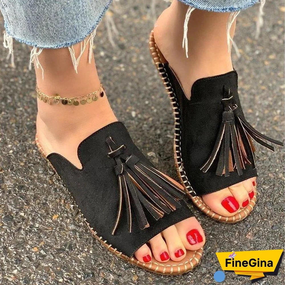 Women Hemp Rope Platform Sandals