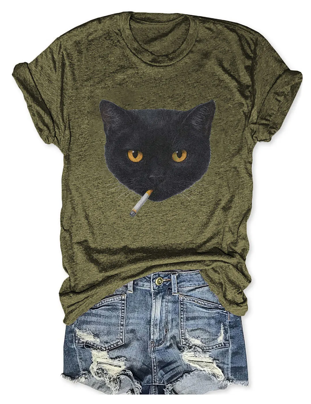Smoking Cat T-shirt