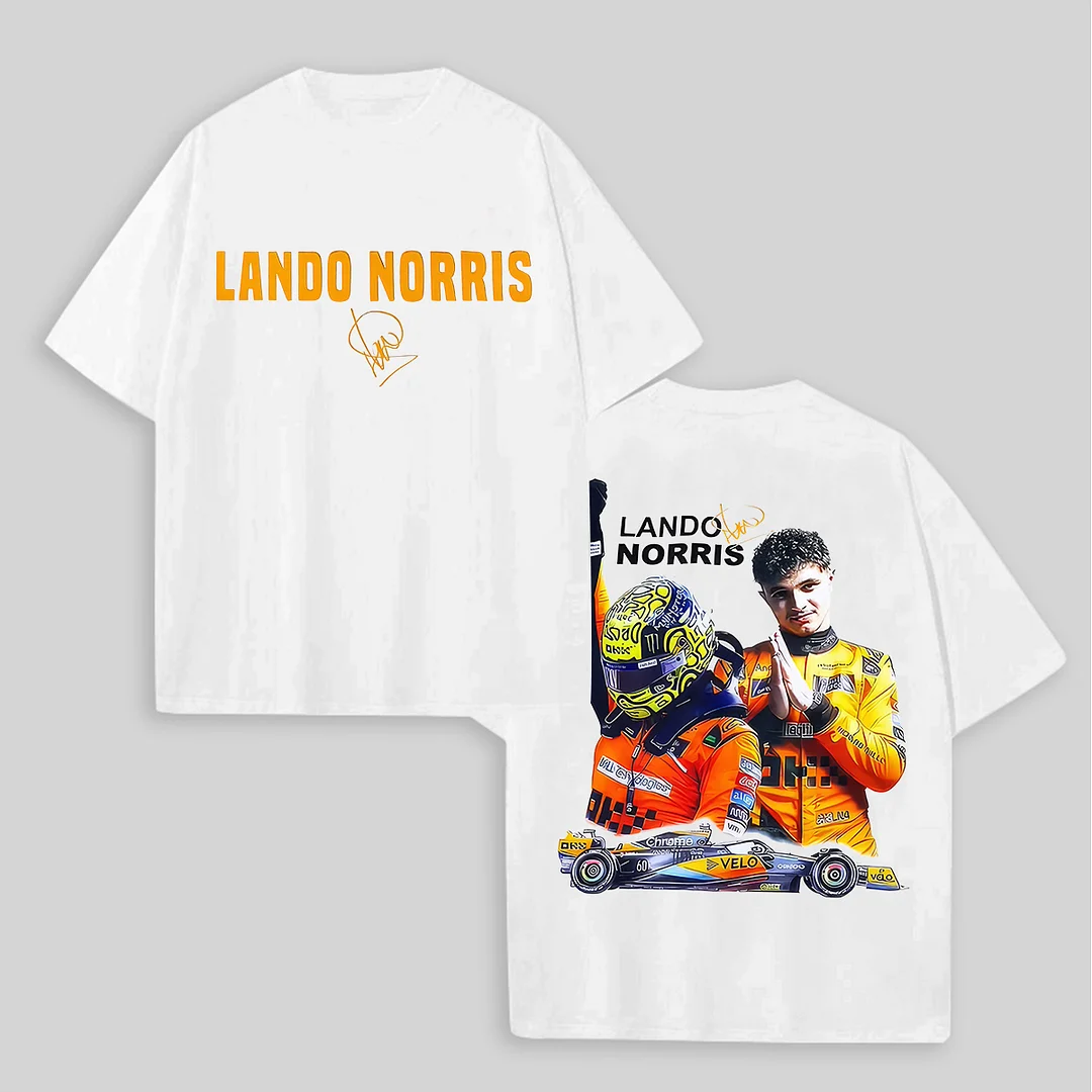  Lando Norris Printed Unisex Oversized T-shirts