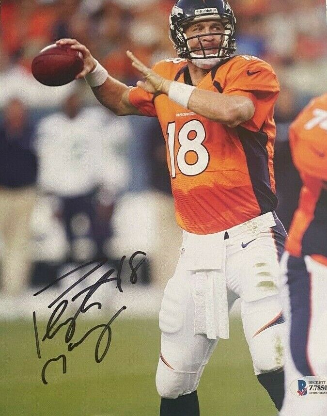 Peyton Manning signed autographed 8x10 Photo Poster painting Broncos Beckett COA