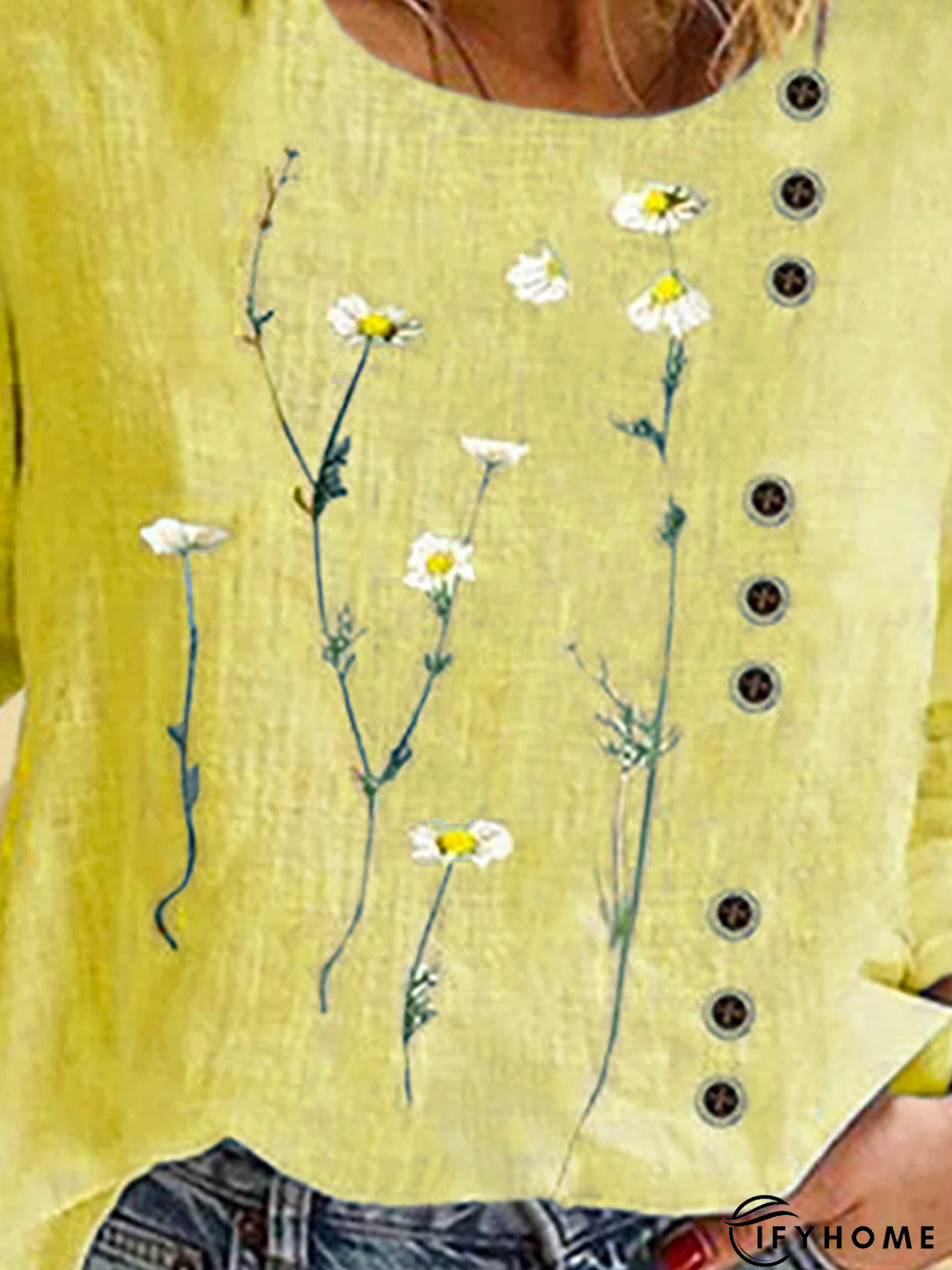 Casual Floral Long Sleeve Top | IFYHOME