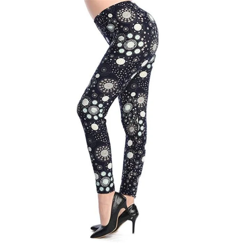 CUHAKCI Fashion Women Hot Leggings Floral Print Fitness Leggins Sexy Legging High Waist Workout Leggin Elastic Pants Drop Ship
