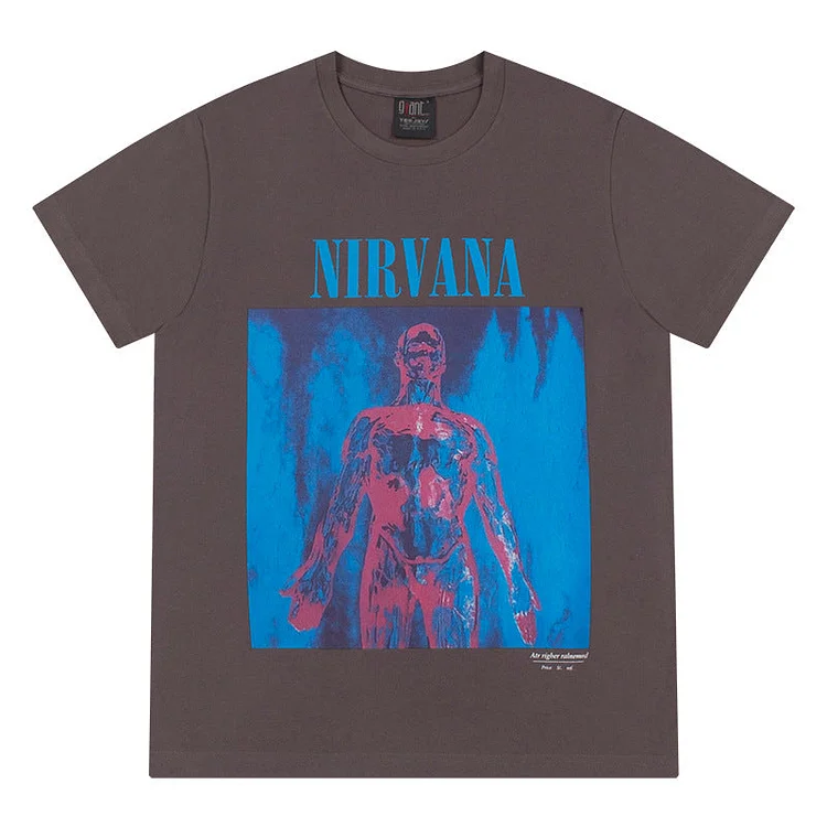 vintage seattle t shirt Band Portrait Printing Distressed Loose