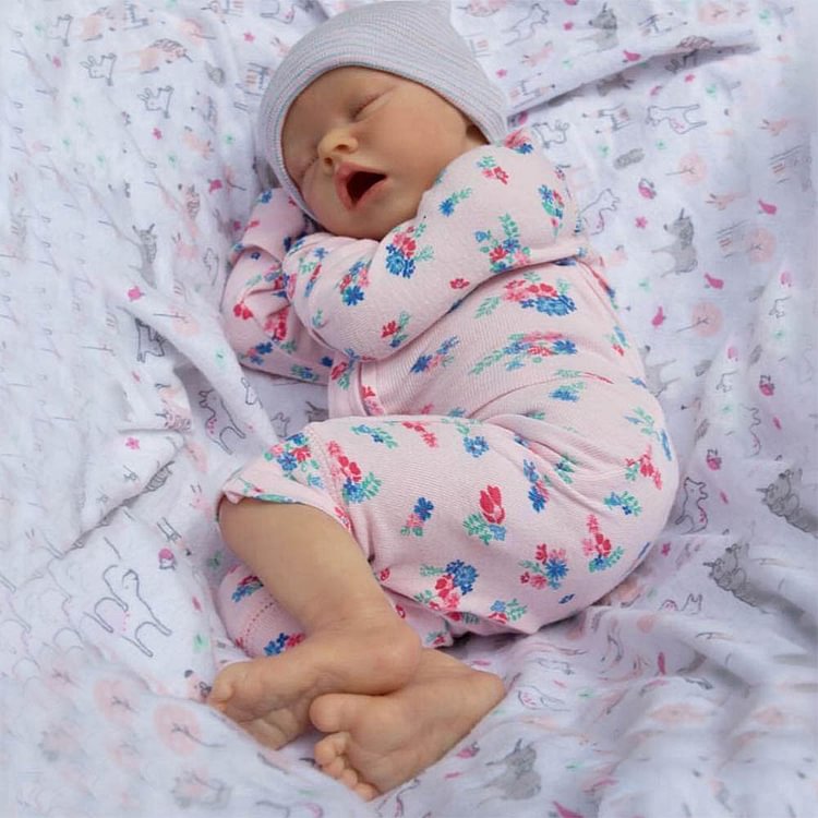  17"Cute Lifelike Handmade Sleeping Reborn Newborn Baby Doll Mamie - Reborndollsshop®-Reborndollsshop®