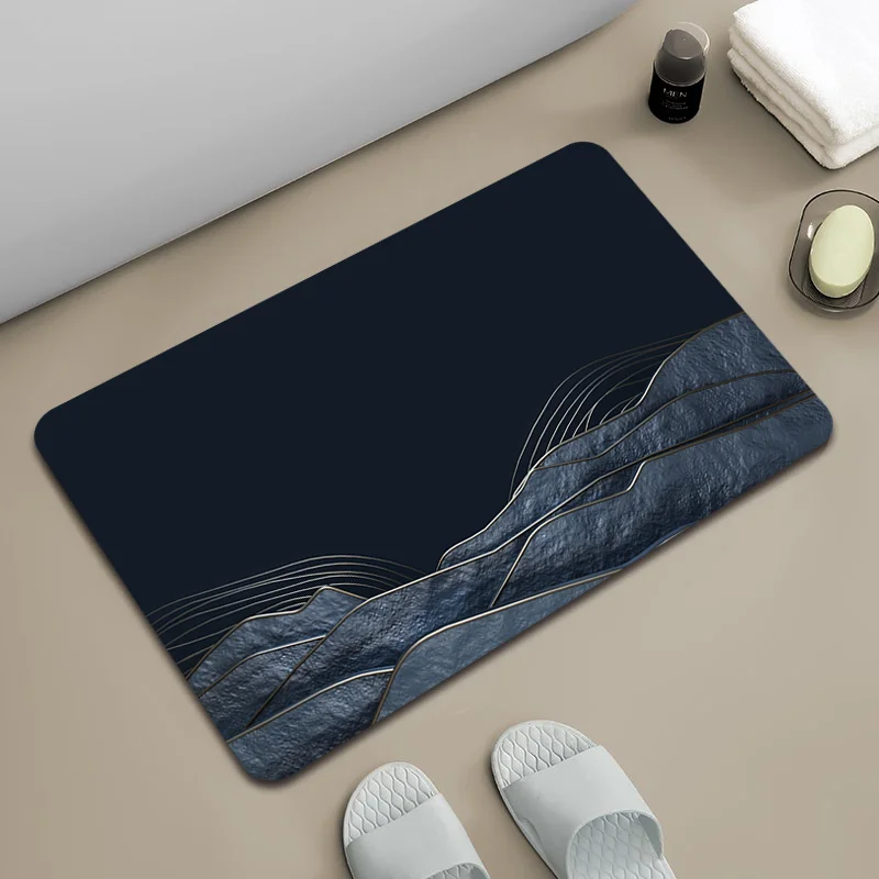 Athvotar Bath Mat Bathroom Carpet Water Absorption Non-slip Absorbent Diatom Mud Soft Washable Rug Toilet Floor Mat Home Textile
