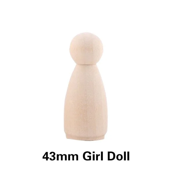 75mm/90mm Wooden Peg Dolls 5PCS/Lot Wood Dolls 35mm 43mm 55mmPainting DIY Home Nursery Decoration Women Men Wooden Peg Dolls