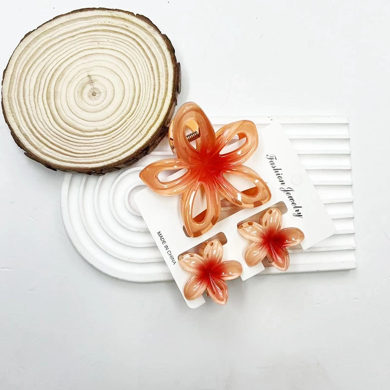 Vacation Modern Style Women’s Flower Resin Hair Claws