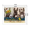Three Donkeys - 11CT Counted Cross Stitch - 70*60cm - Animal