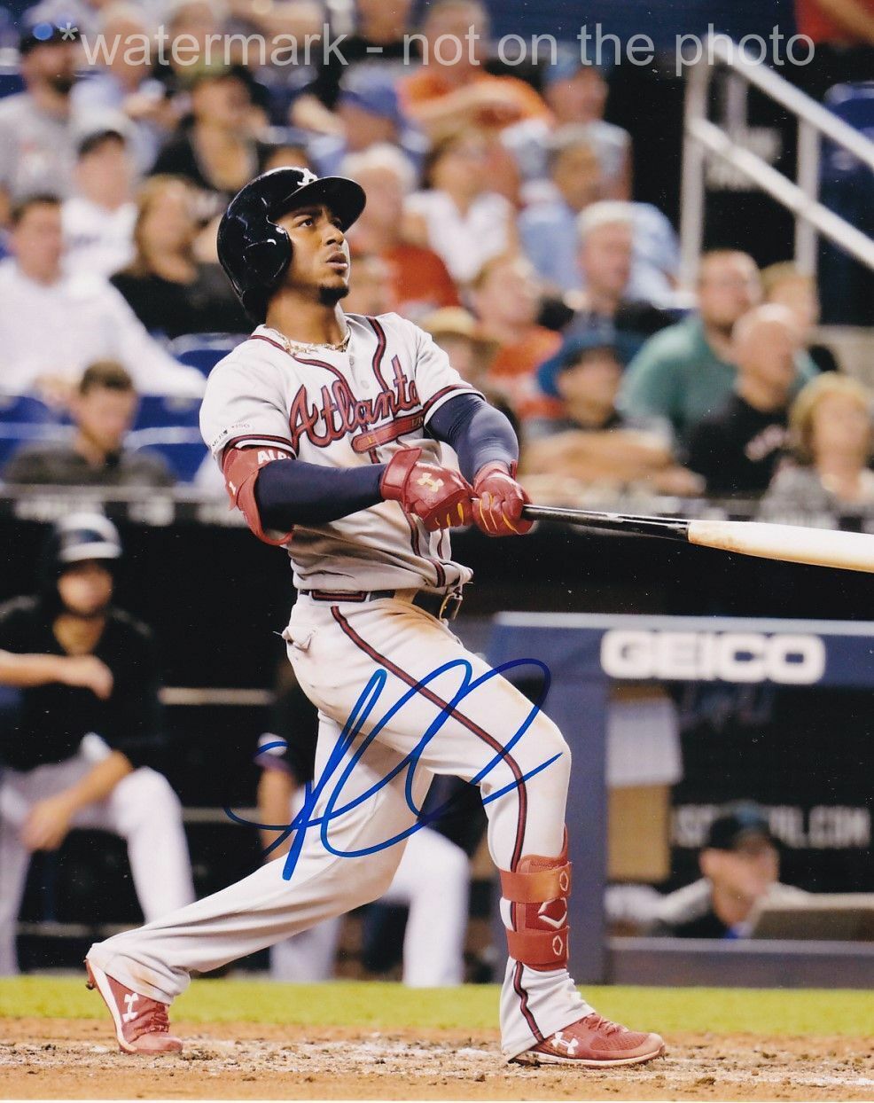 OZZIE ALBIES SIGNED AUTOGRAPH 8X10 Photo Poster painting ATLANTA BRAVES