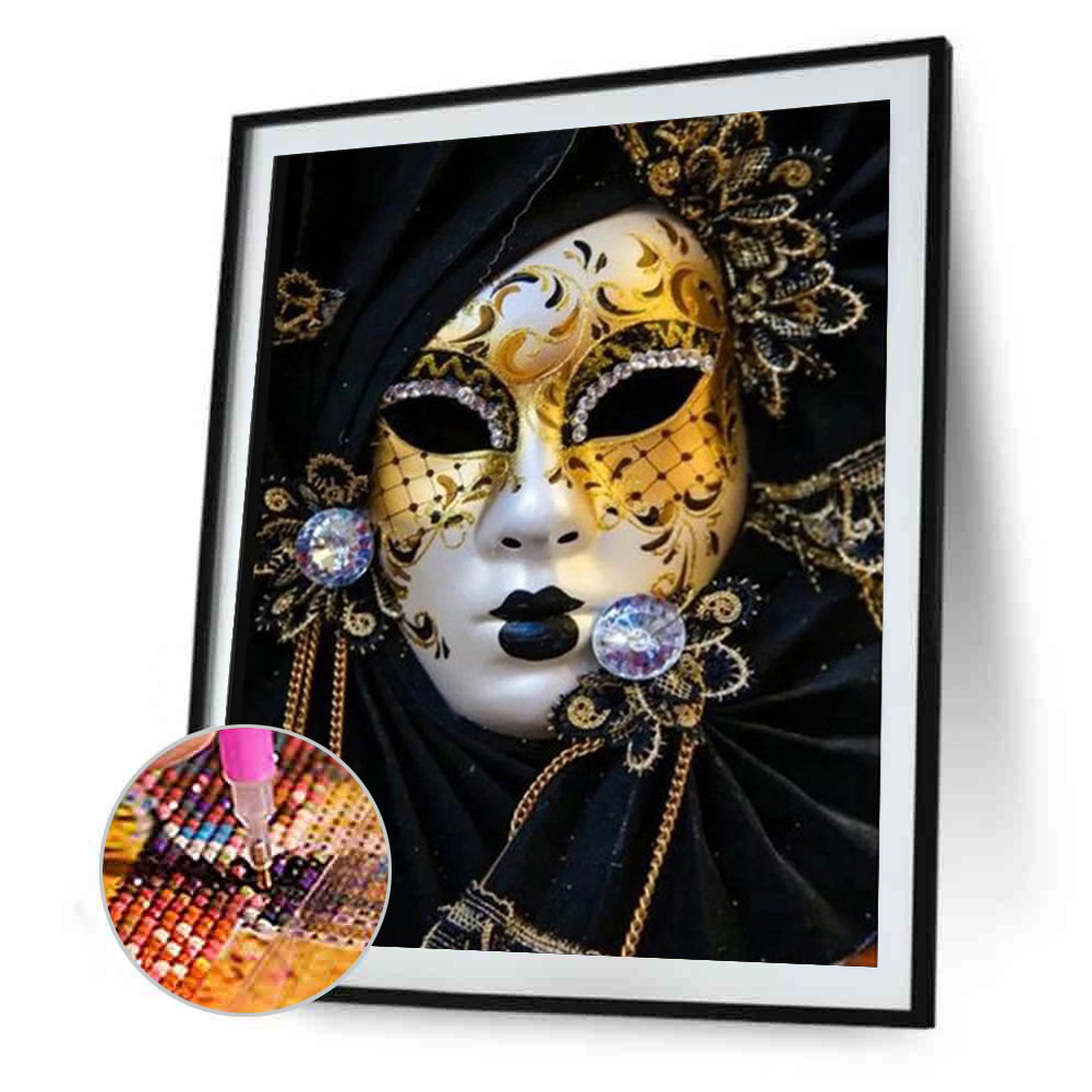

(Multi-Size) Mask Woman - Round/Square Drill Diamond Painting, Round diamond 50*60cm, 501 Original