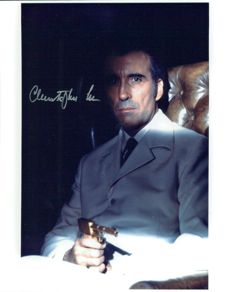 Christopher Lee (The Man with the Golden Gun) signed authentic 8x10 Photo Poster painting COA