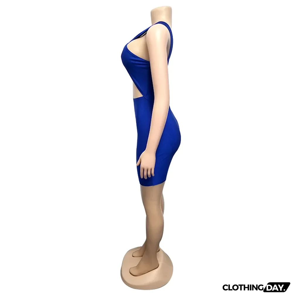 Sexy Cut Out One Shoulder Club Dress