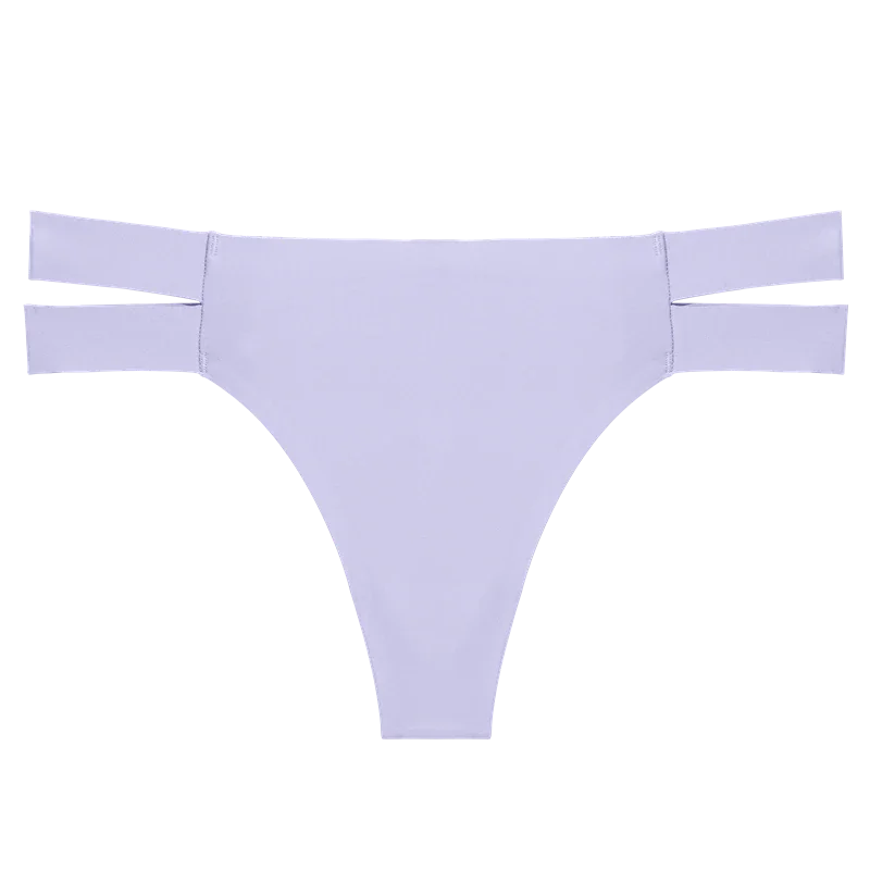 Billionm Women Sexy Panties Solid Color Thong Low Waist Slit Seamless Soft Underwear Female Breathable Intimates Lingerie Underpants