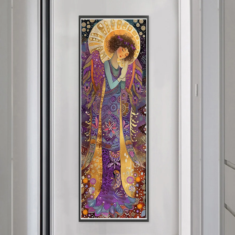 11CT Full Stamped Cross Stitch - Girl(Canvas|30*90CM)