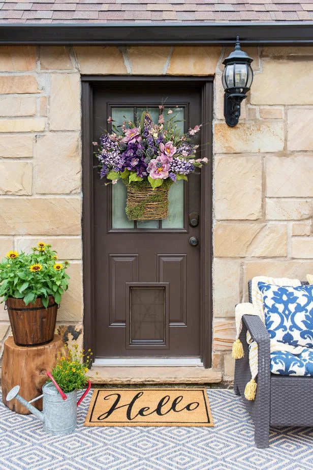 Lavender Basket Wreath Mother's Day Gift