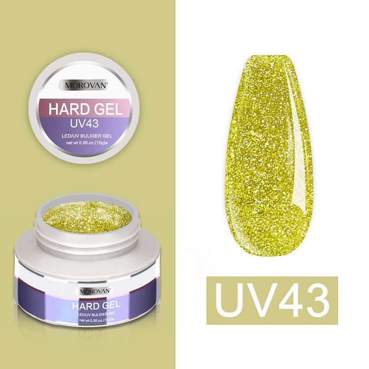 Morovan Lime Glitter UV GEL Builder Gel UV043