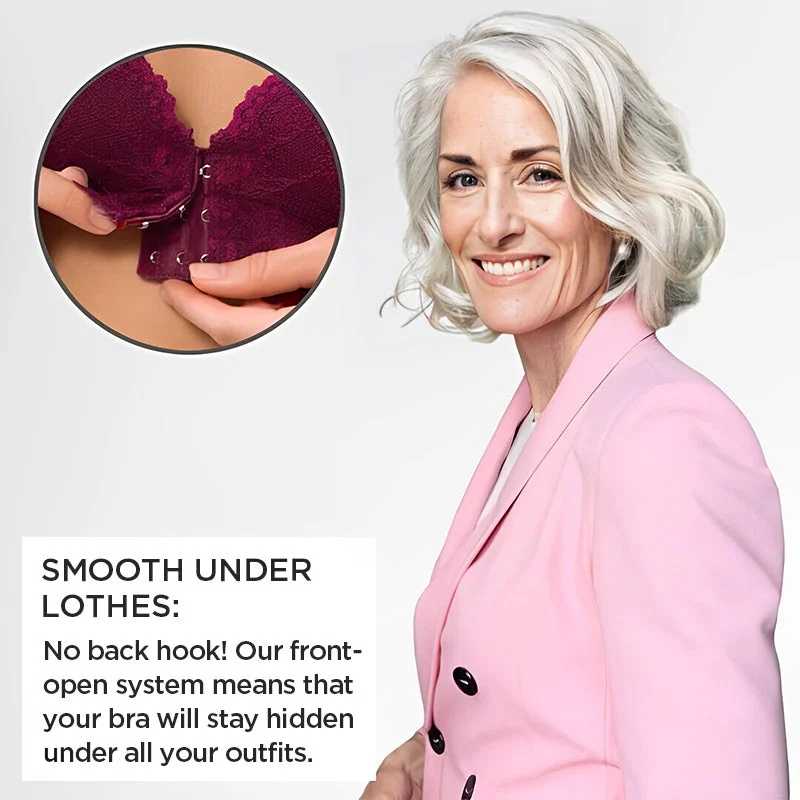 WOOBILLY® FRONT CLOSURE '5D' SHAPING PUSH UP COMFY WIRELESS BEAUTY BACK BRA（BUY 1 GET 2 FREE）(3 PACK)