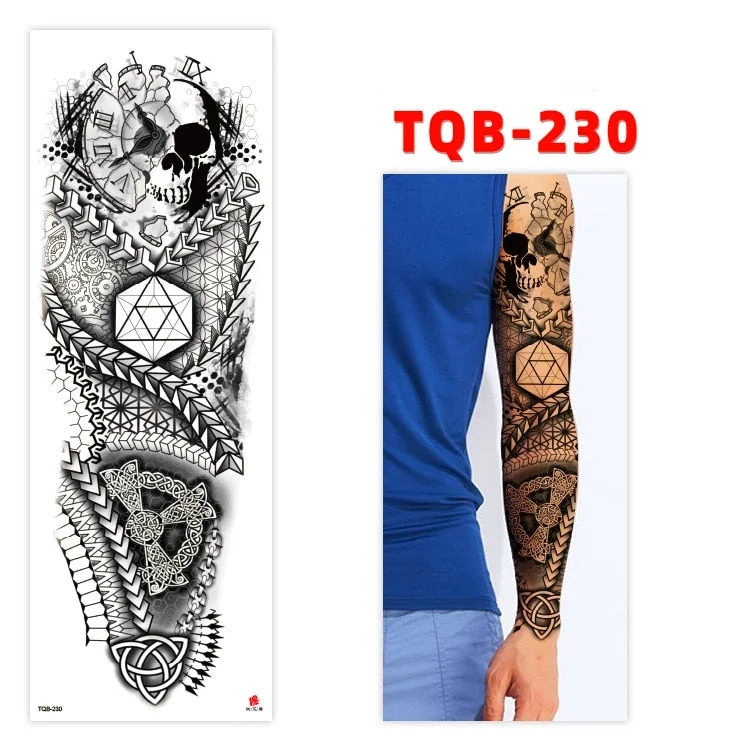 Temporary Tatoo Tattoo for Woman Tattoo Stickers Arm Tattoo Big Sleeve Men and Women Personality Tiger Leopard stickers
