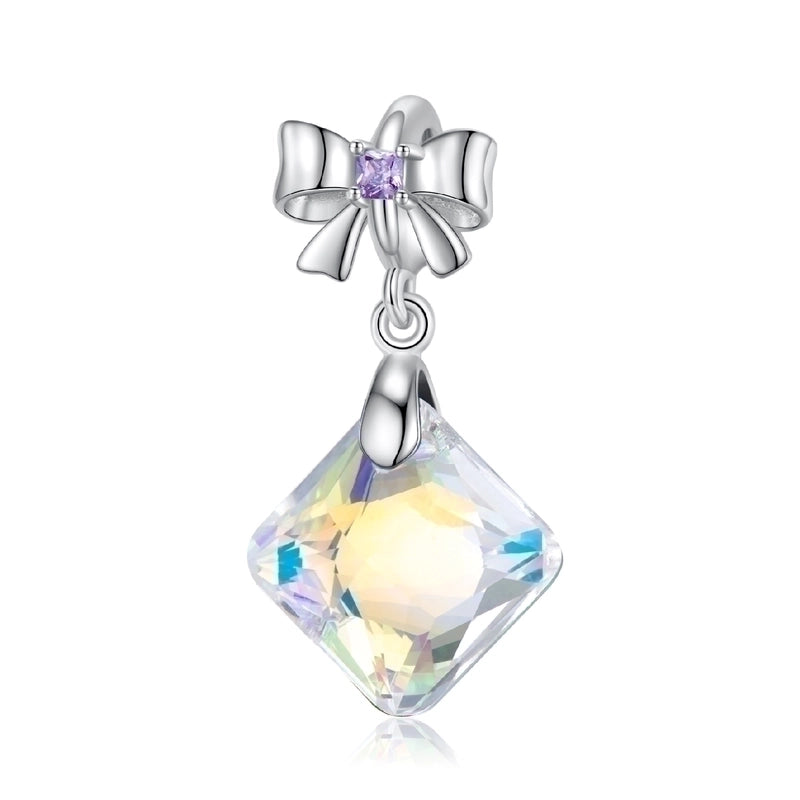 1 Piece 925 Sterling Silver Artificial Crystal Zircon Star Heart Shape Jewelry Accessories