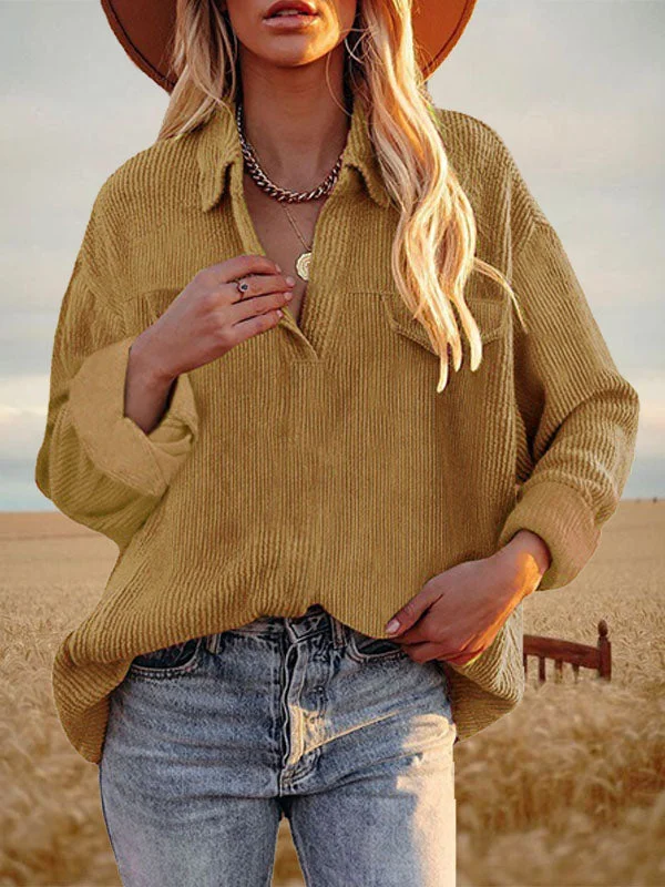 Autumn Leisure Women Corduroy Coat