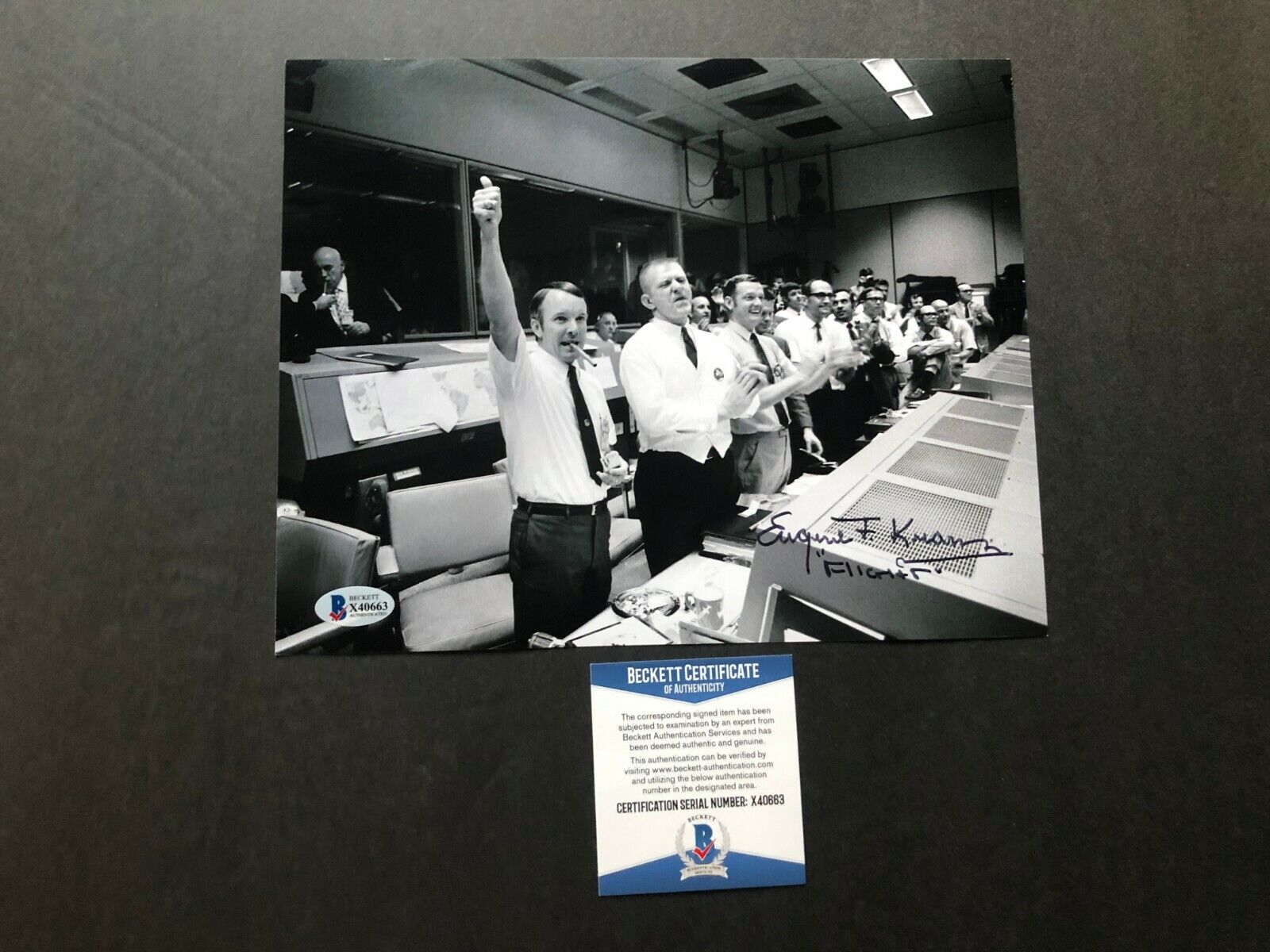 Eugene Kranz Hot! signed autographed Apollo 11 13 8x10 Photo Poster painting Beckett BAS coa