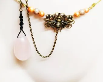 pornhint Pornhint Waist Chain with insertable Rose Quartz Egg, Erotic lingerie, Sexy Chain Belt for Kegel exercise, Intimate Jewelry Mature BDSM sex toys