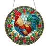 Diamond Painting Suncatcher Rooster Pendant For Window Door Garden Decor