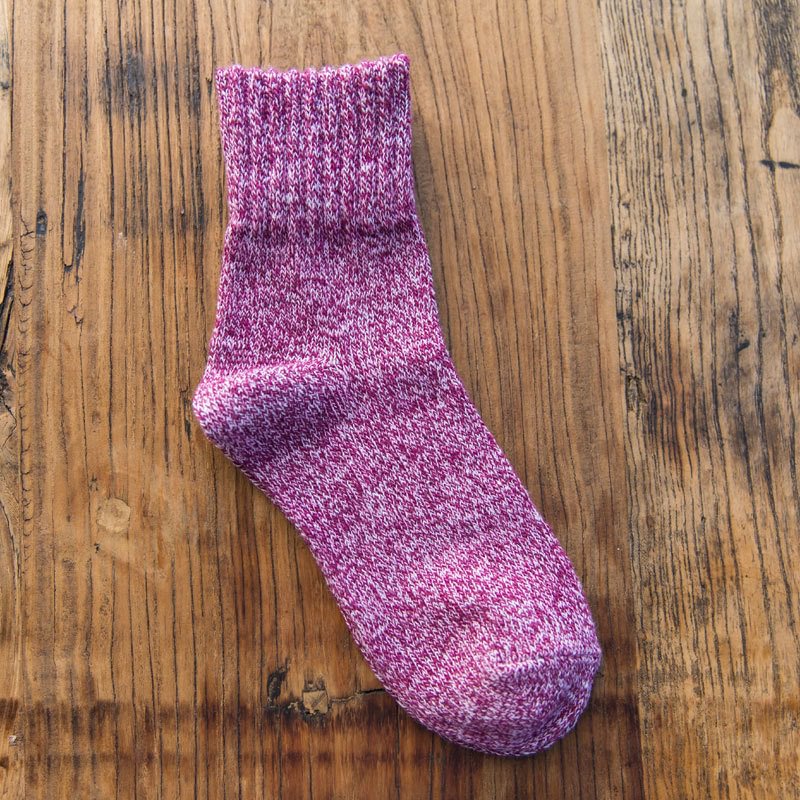 Retro Solid Color Thickened Warm Wool Socks