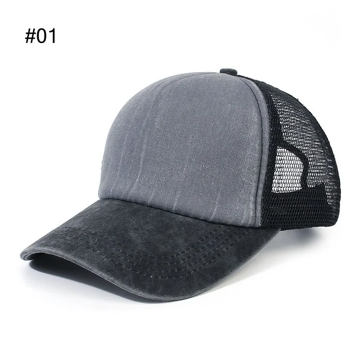 Unisex Cap Casual Plain Mesh Baseball Cap Adjustable Snapback Hats For Women Men Hip Hop Trucker Cap Streetwear Dad Hat