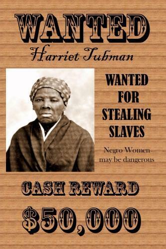 $50K REWARD HARRIET MOSES TUBMAN MINTY SLAVE POSTER 8.5X11 Photo Poster painting CIVIL WAR RIGHT