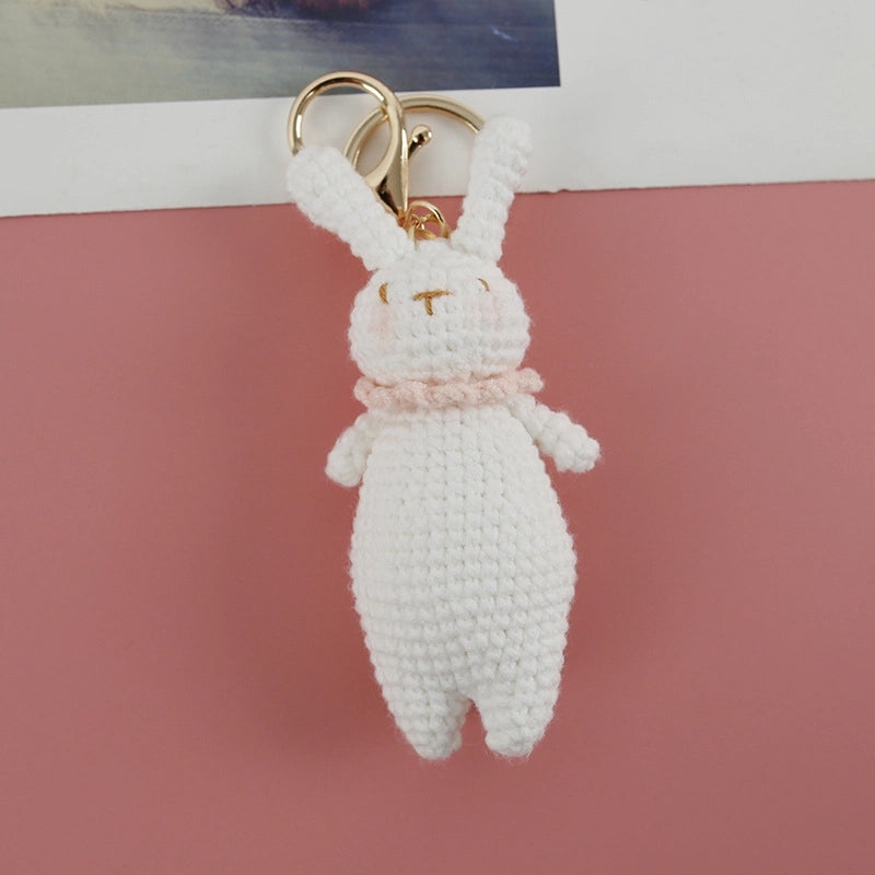Cute Animal Yarn Knitting Keychain