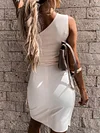 Lace-Up Bodycon One-Shoulder Mini Dress