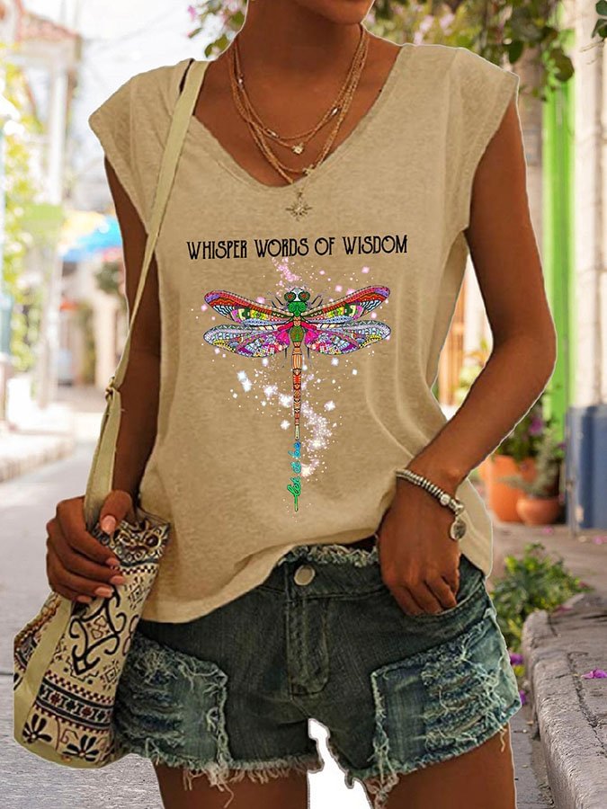 Whisper Words Of Wisdom Let It Be Dragonfly T-Shirt socialshop