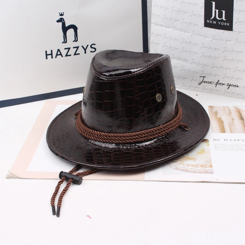 Hat Men’s Spring And Summer Snakeskin Pattern Small Top Hat Women’s Trendy Couple’s Sun Hat Beach Hat Travel Photo Stage Props Hat