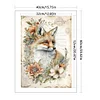 (Big Size) Vintage Poster Fox - 11CT Stamped Cross Stitch 40*60cm/15.75*23.62in
