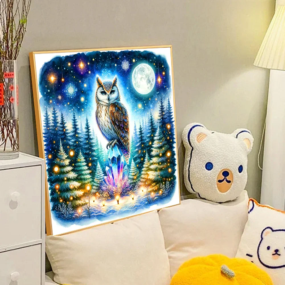 Diamond Painting - Full Round Drill - Owl(Canvas|40*40cm)