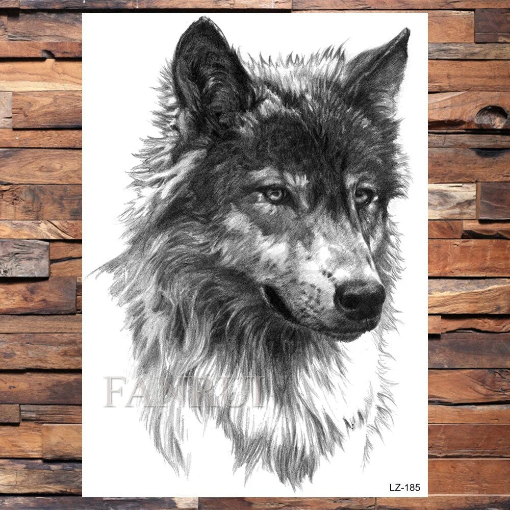 Mighty Lion King Of Beasts Tattoos Temporary Men Women Body Art Fake Tatoo Realistic Tribal Tiger Tattoo Sticker Arm Leg Makeup