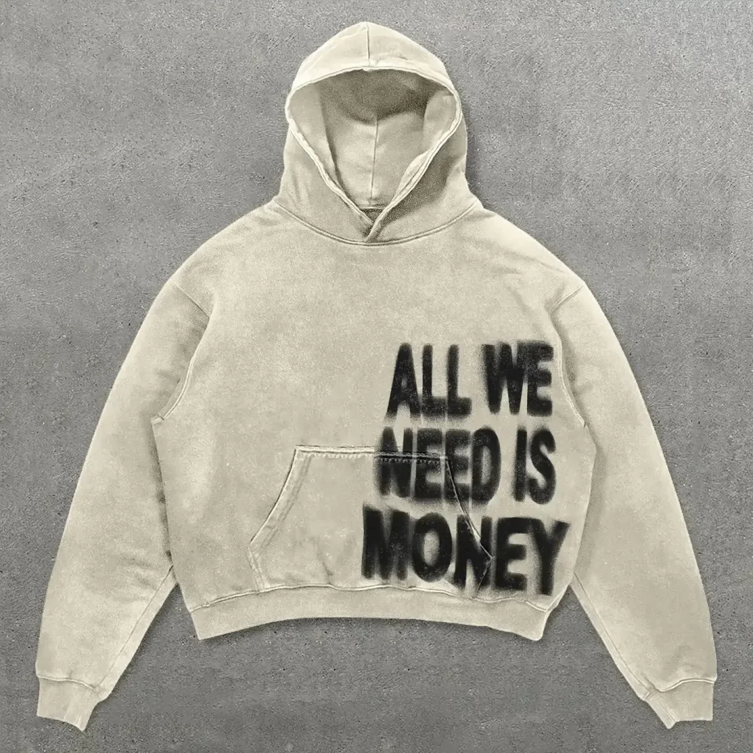 Aonga Vintage Oversized Harajuku Thicken Letter Print Goth Hoodies Women Streetwear Hoodie Y2k Tops Sweatshirt Tracksuit Men Clothing aonga