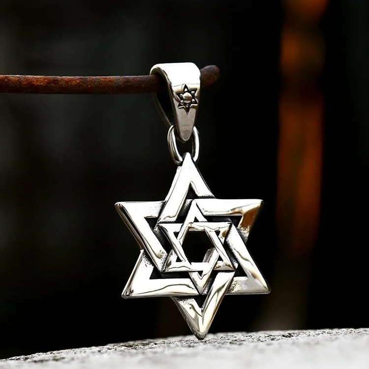 Coutureaura “Star Of David” Six Pointed Star Amulet Necklace