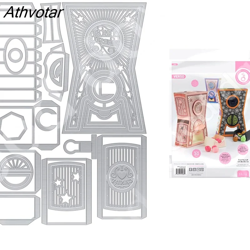 Athvotar New Simply Shoe Box Metal Cutting Dies Scrapbook Diary Decoration Embossing Template Diy Greeting Card Handmade Hot Sale