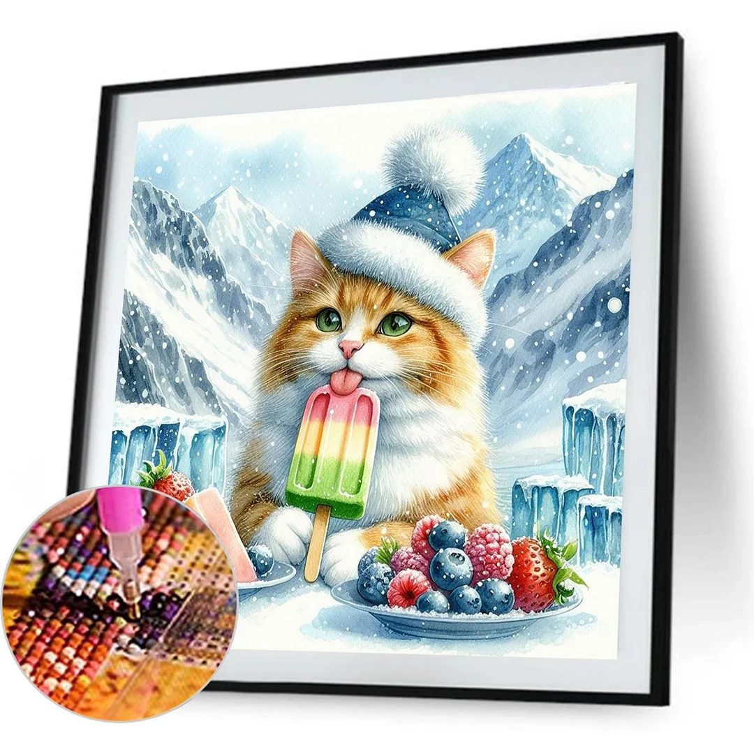 Diamond Painting - Full Round Drill - Cat(Canvas|Canvas|40*40cm)