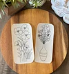 【6 PCS】Water Soluble Tall & Skinny Flowers Embroidery Pattern,peel and stick paper for ornaments