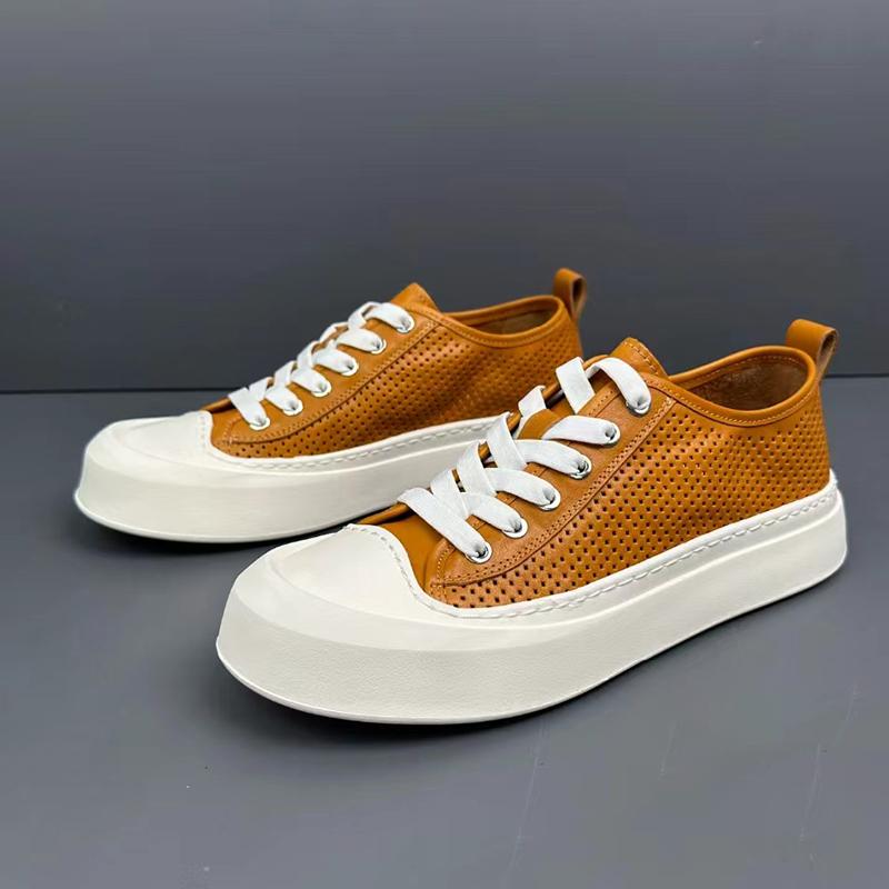 Handmade Retro Summer Hollow Cowhide Casual Shoes|Sneakers DANRRIO.COM DANRRIO