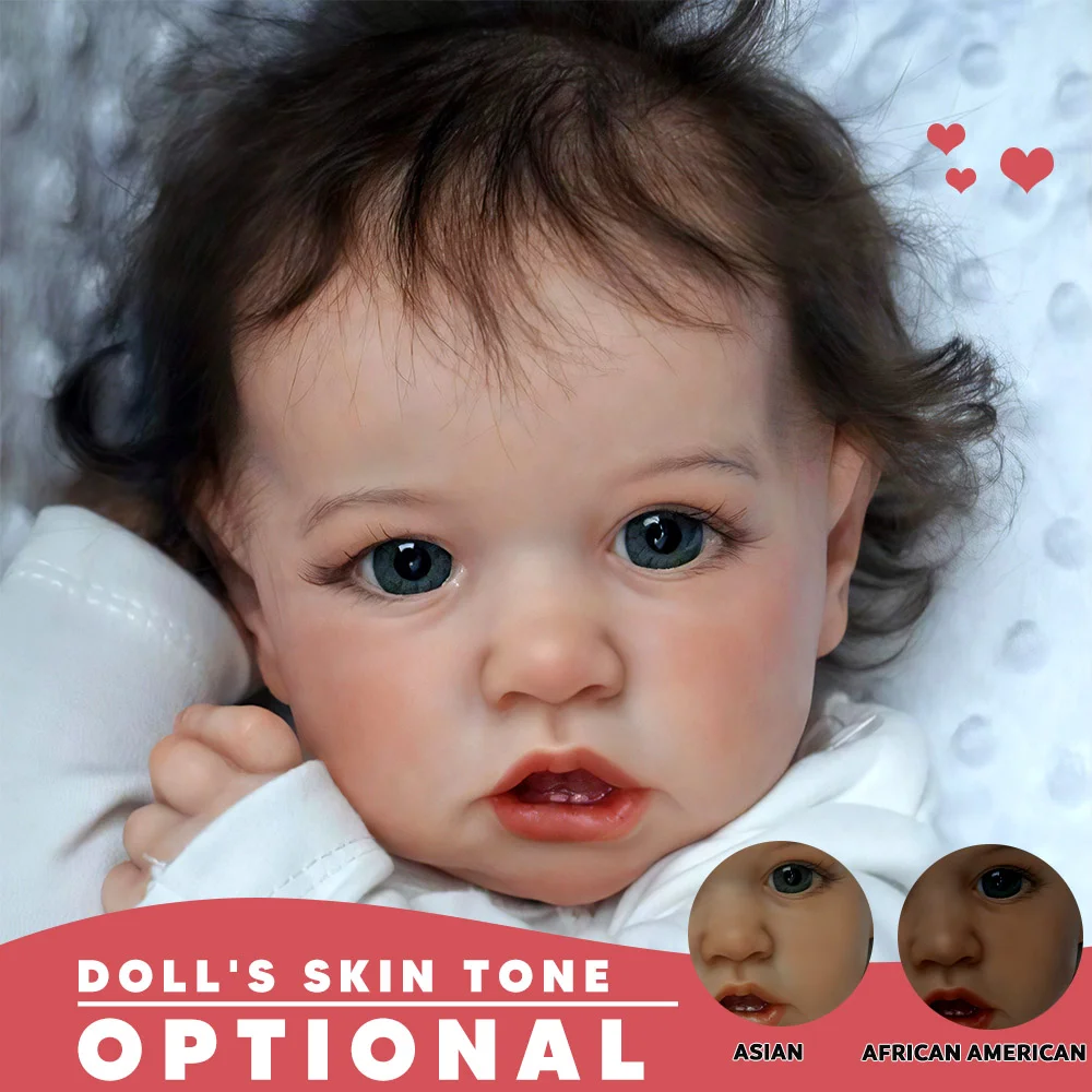 [New! Doll Skin Tone Optional ]12'' Rebirth Silicone Doll Girl Named Kathleen, Available in Doll Skin Tones