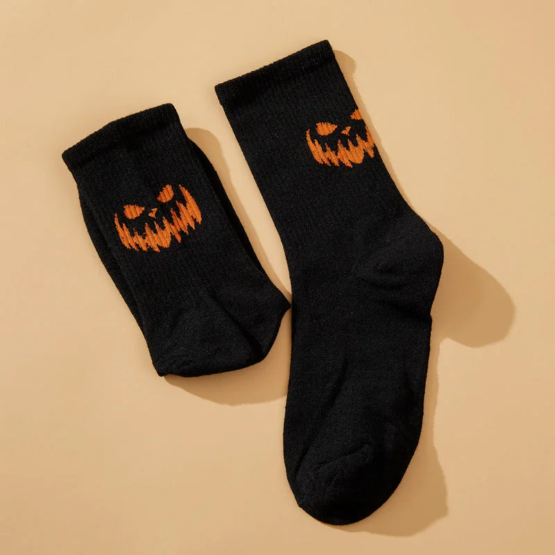 Unisex Halloween Pumpkin Face Socks