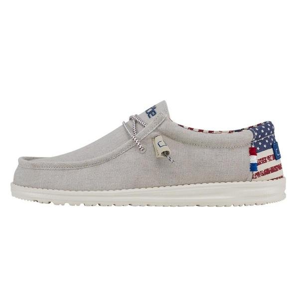 Hey Dude Men's Shoes Wally Patriotic Off White