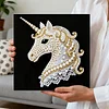 DIY Pearl Painting Unicorn for Home Decor with Frame(25x25cm)